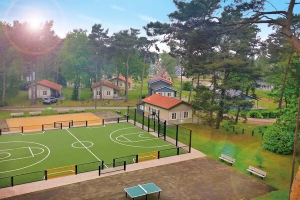 Terrain multifonctionnel de football et de basketball
